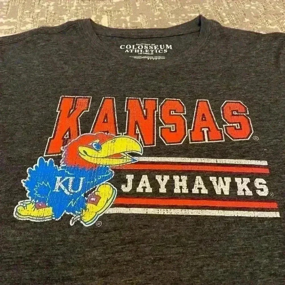 Kansas Jayhawks Colosseum Long Sleeve Shirt size XL color Black - Picture 2 of 4